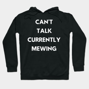 CAN'T  TALK CURRENTLY  MEWING tiktok design shirt Hoodie